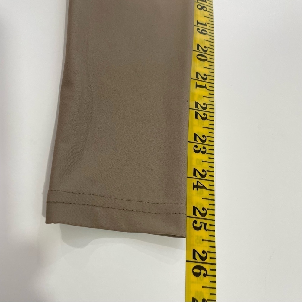 Sundays Tan Stretch Long Sleeve Top Square Neck Fitted Minimalist Neutral Size M - Picture 12 of 12